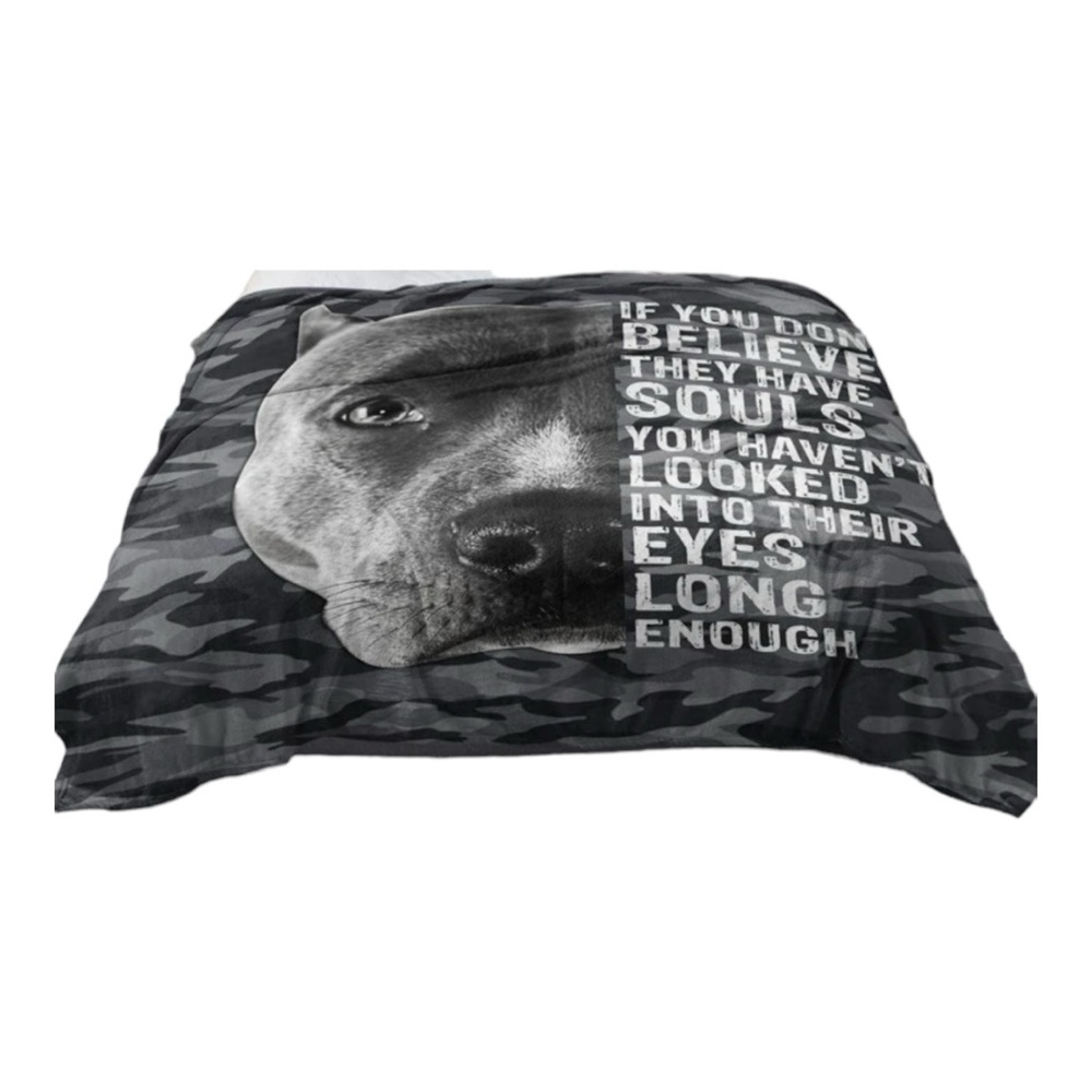 pitbull pictured throw blanket